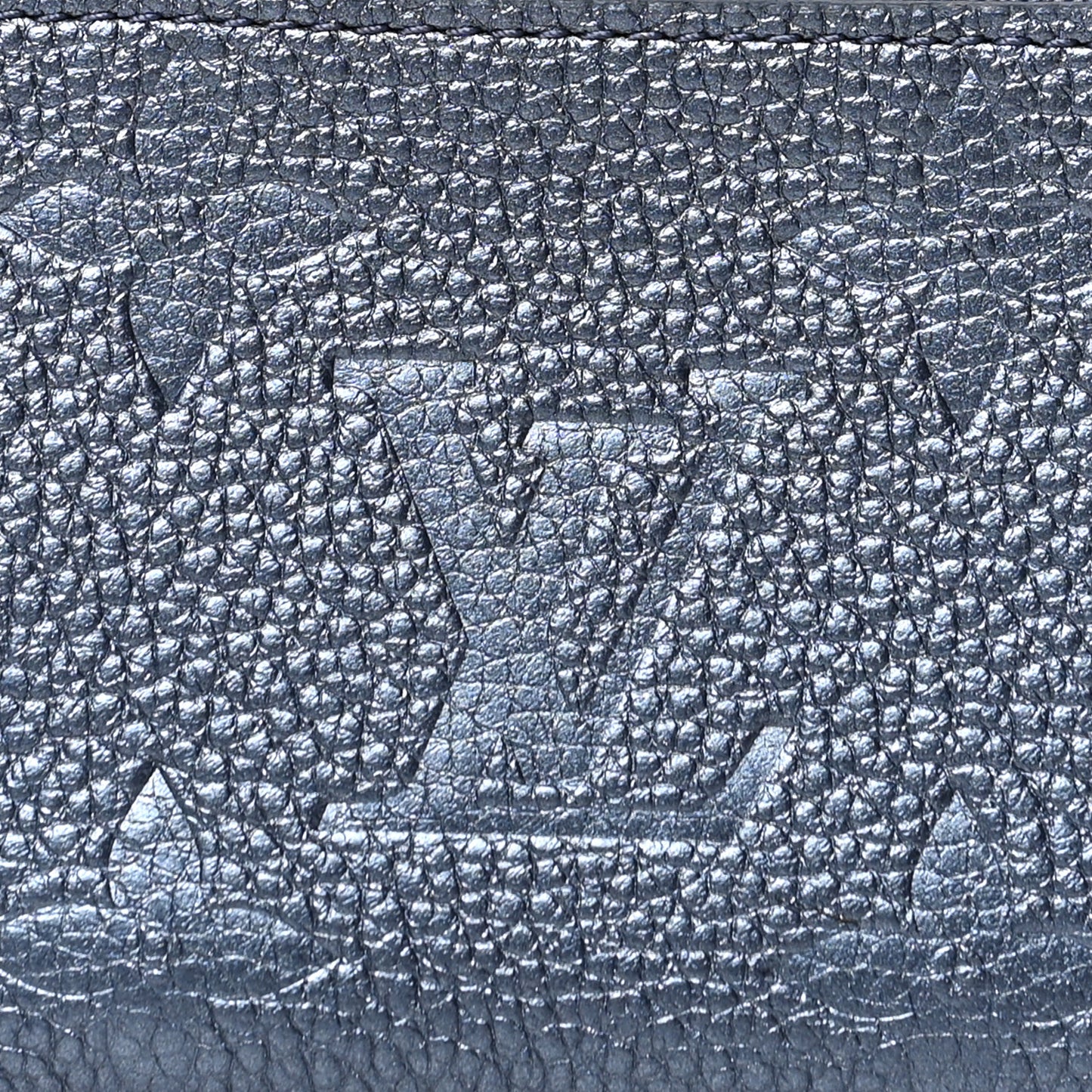 Metallic Empreinte Monogram Giant Key Pouch Navy Nacre