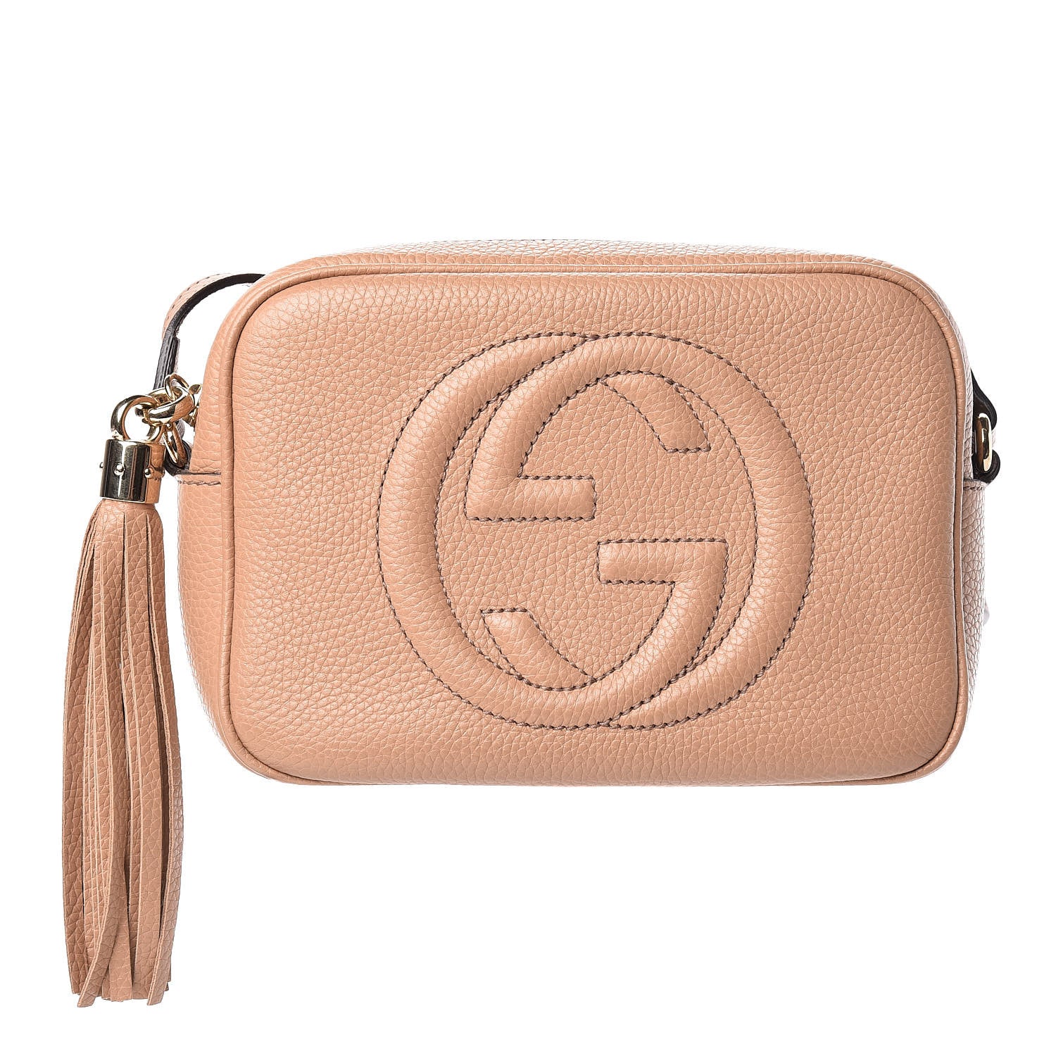 Gucci Pebbled Calfskin Small Soho Disco Bag Rose Beige 1 of 12
