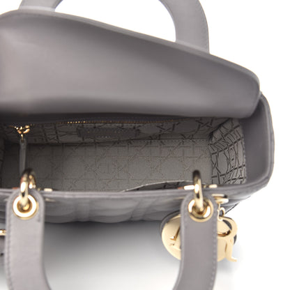 Christian Dior Lambskin Cannage Small My ABCDior Lady Dior Grey 5 of 9