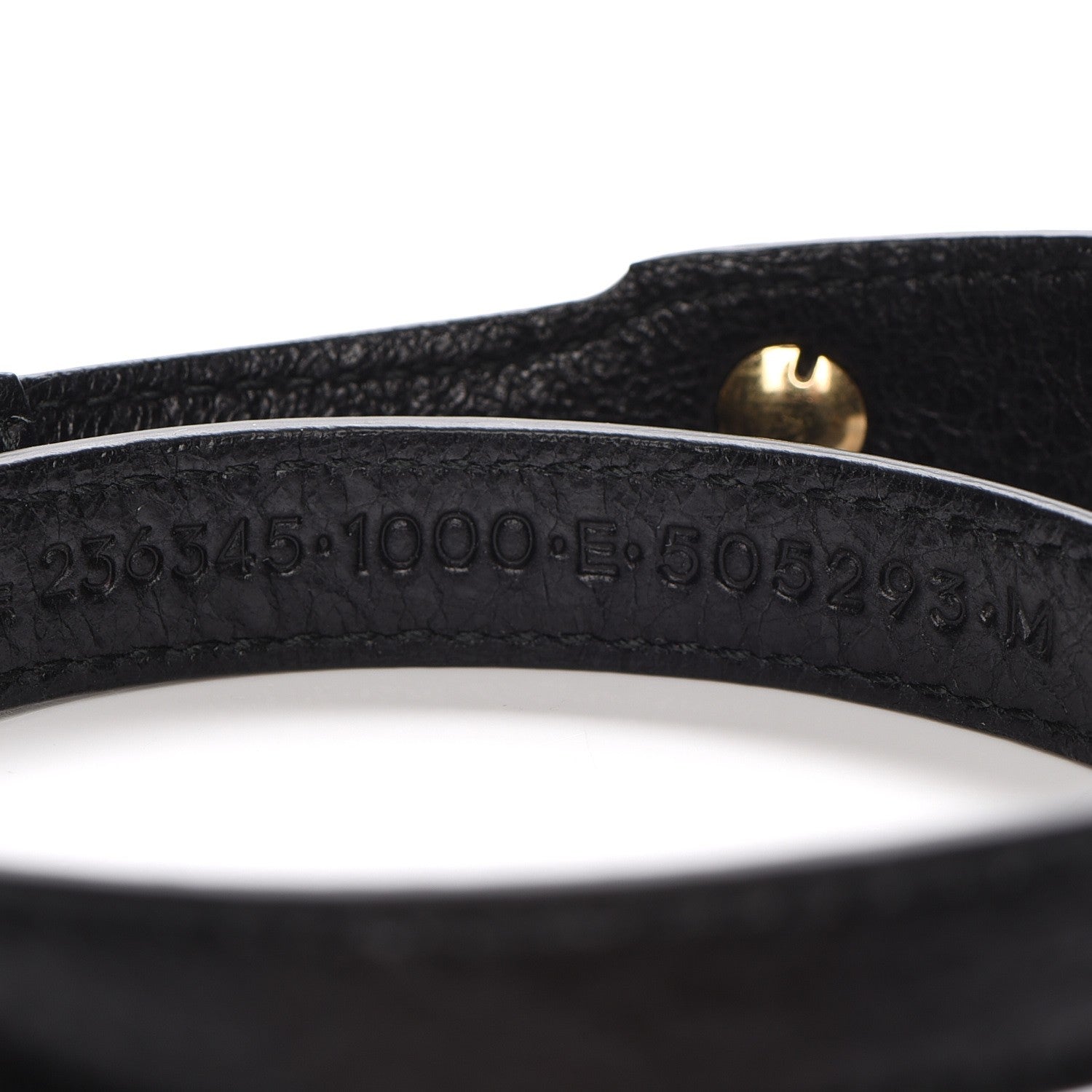 Balenciaga Agneau Arena Classic Hardware Triple Tour Giant Gold M Bracelet Black 7 of 12