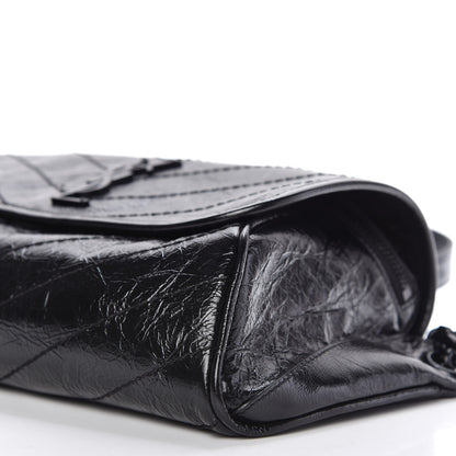 Saint Laurent Crinkled Calfskin Matelasse Monogram Niki Body Bag Black 7 of 10