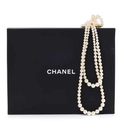 Chanel Pearl Multi Strand CC Necklace Gold 5 of 5