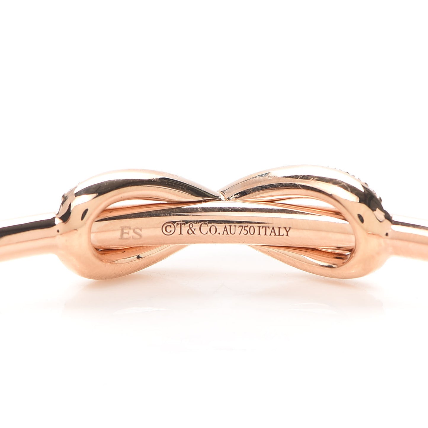 18K Rose Gold Diamond Infinity Cuff Bracelet