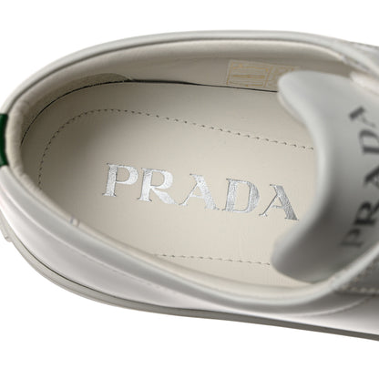 Prada Spazzolato Rois Metal Triangle Logo 25mm Sneakers 36 White Mango 7 of 10