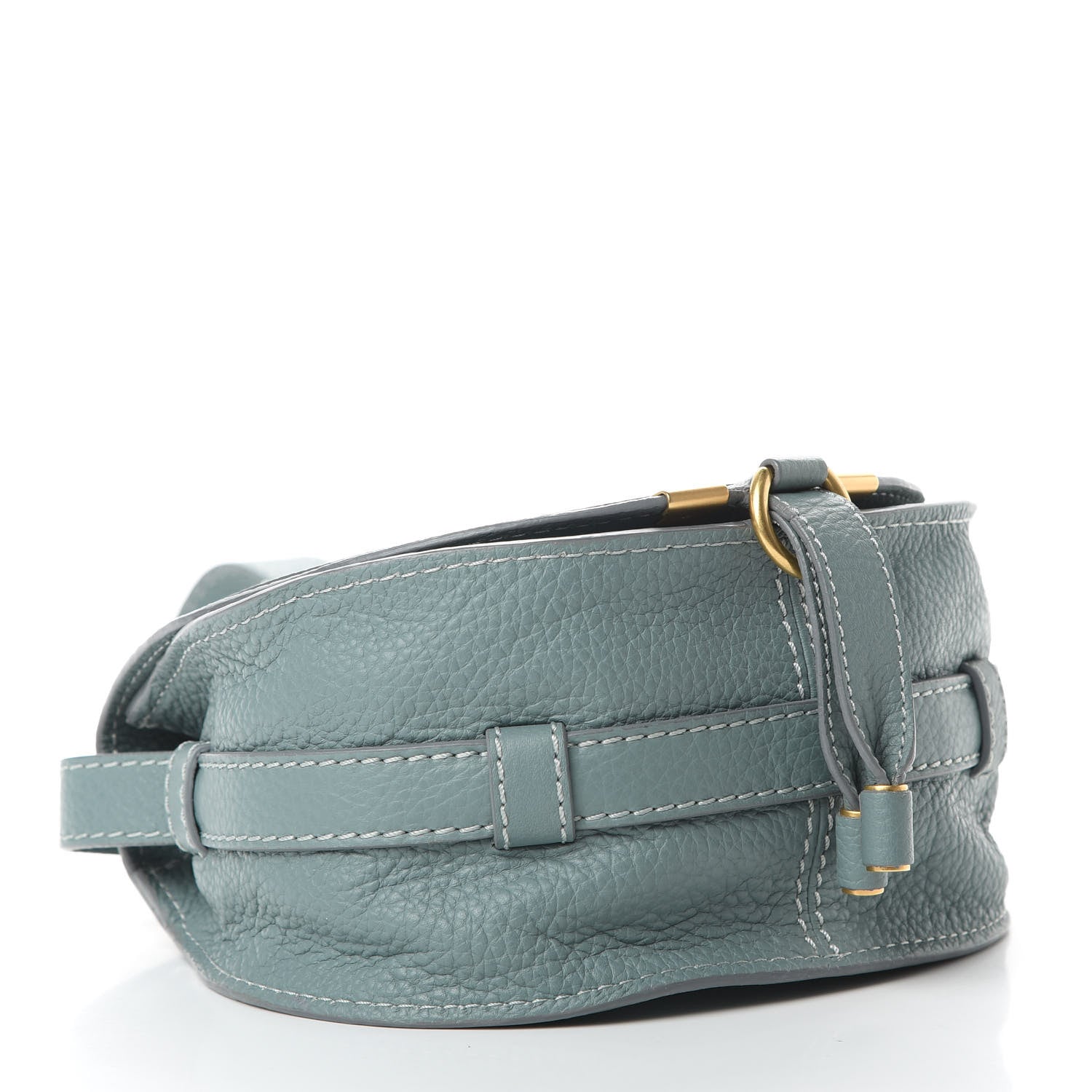 Chloe Calfskin Mini Marcie Round Crossbody Bag Faded Blue 4 of 11