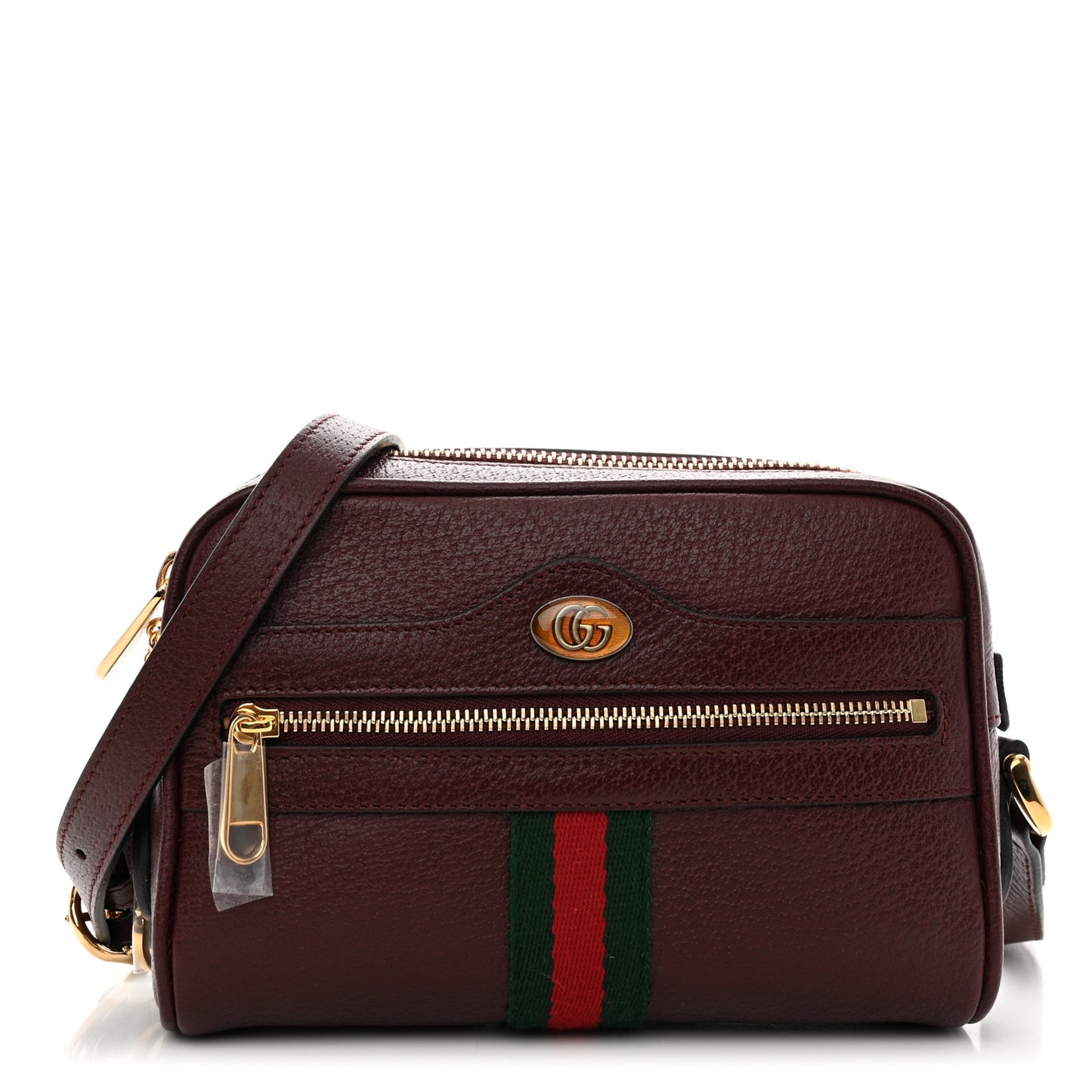 Calfskin Web Mini Ophidia Shoulder Bag Vintage Bordeaux