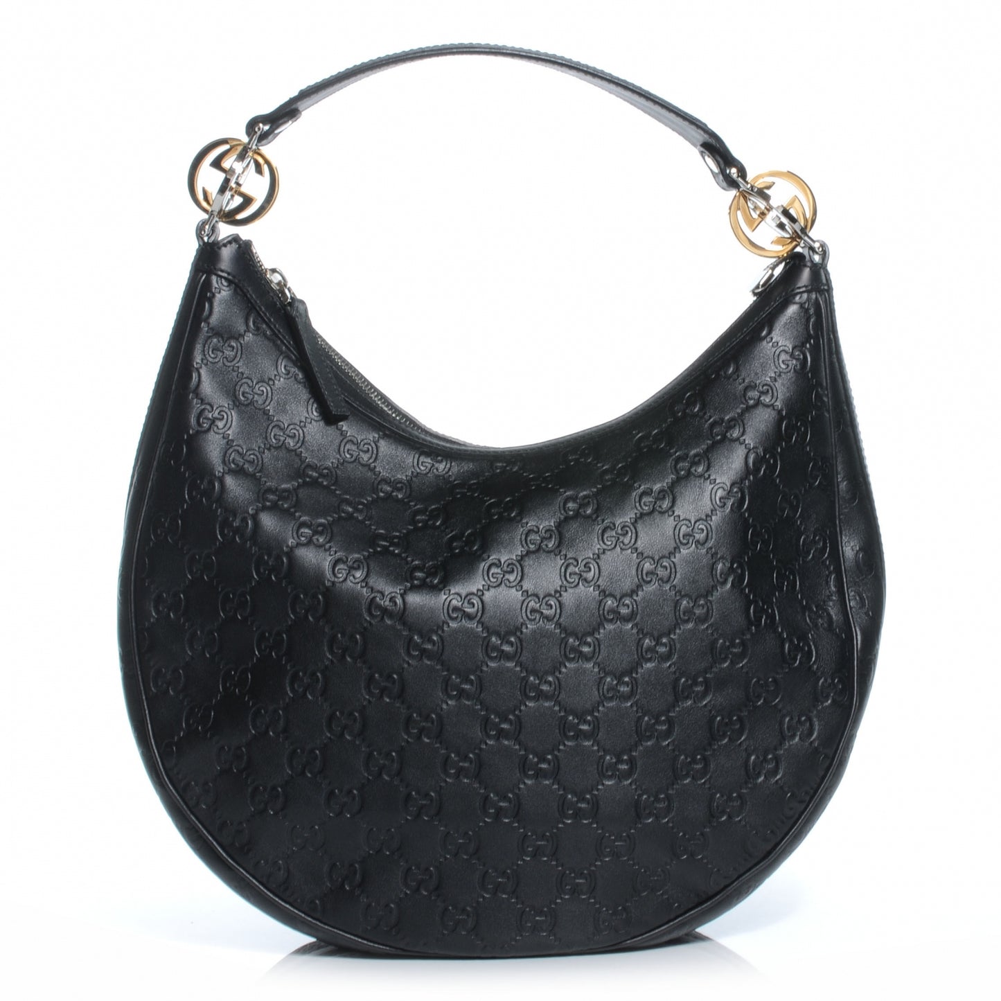 Guccissima GG Twins Medium Hobo Black