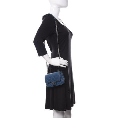 Chanel Lambskin Quilted Mini Natural CC Flap Blue 2 of 13