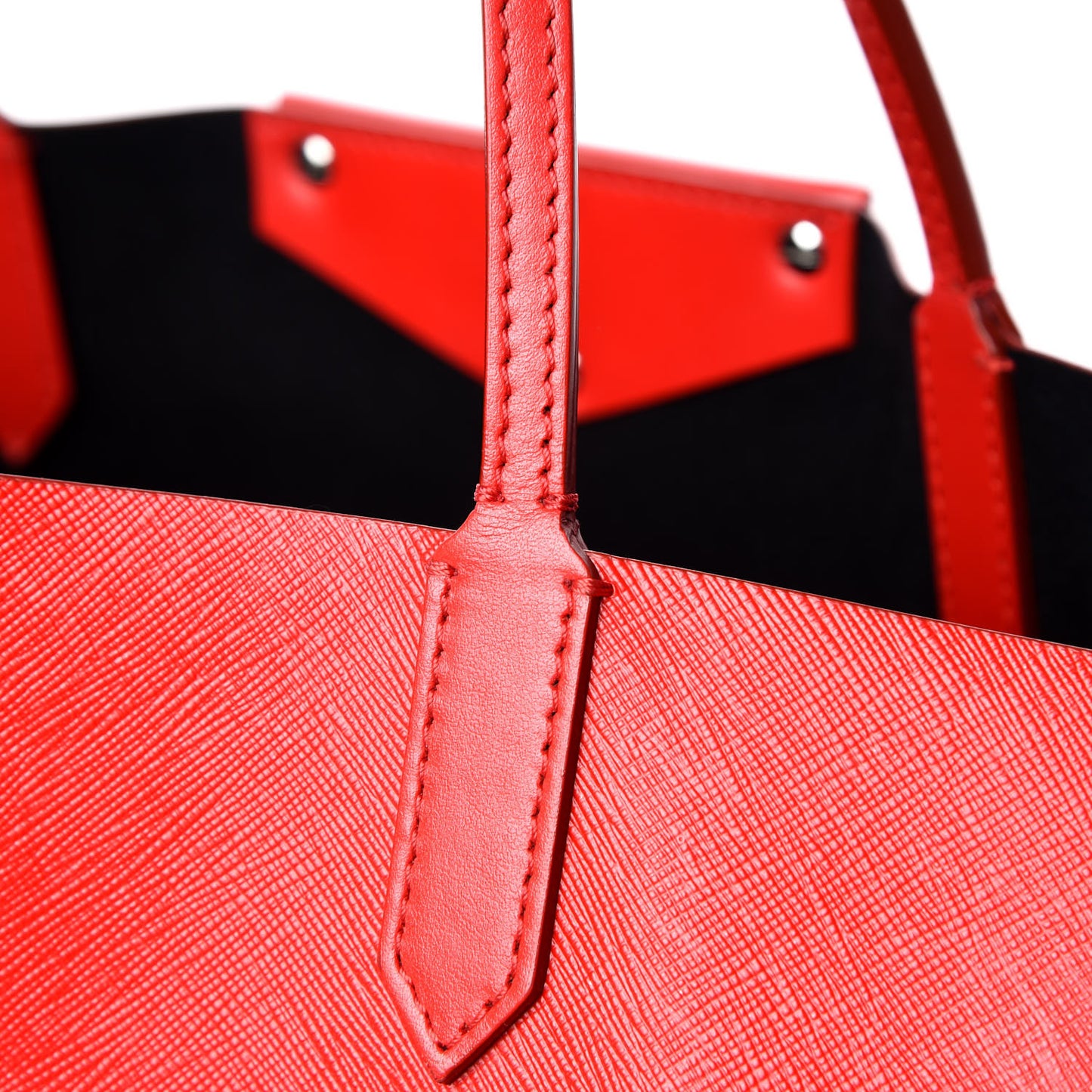 Textured Coated Canvas Bambi Print Large Antigona Tote Red