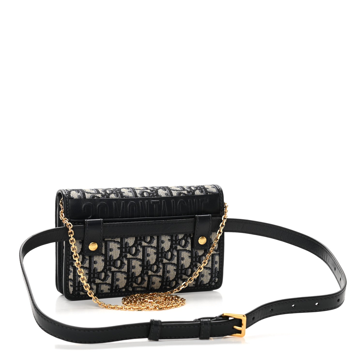 Christian Dior Oblique 30 Montaigne 2-In-1 Pouch Blue 3 of 11