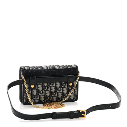 Christian Dior Oblique 30 Montaigne 2-In-1 Pouch Blue 3 of 11