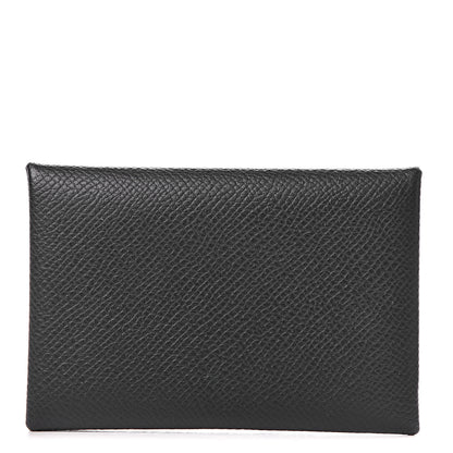 Hermes Epsom Calvi Card Case Graphite 1 of 9