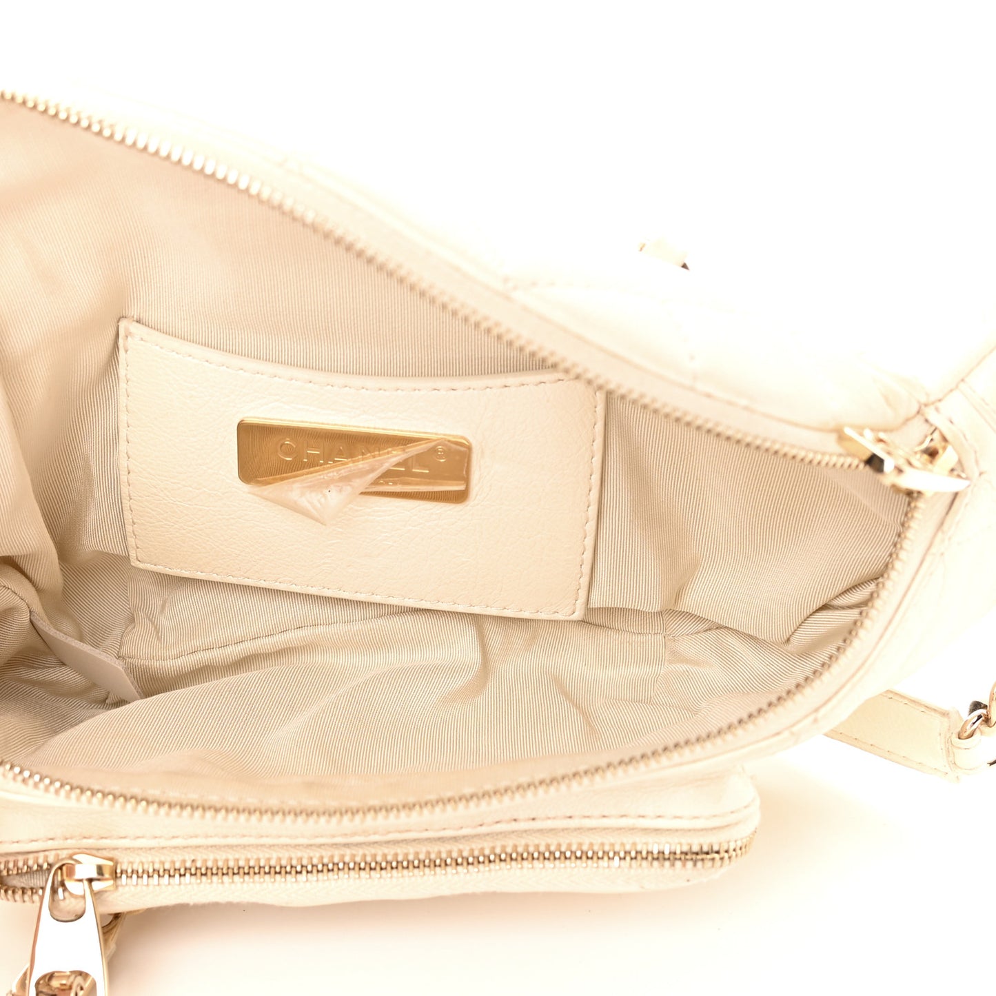 Calfskin Quilted All About Waist Belt Bag Light Beige