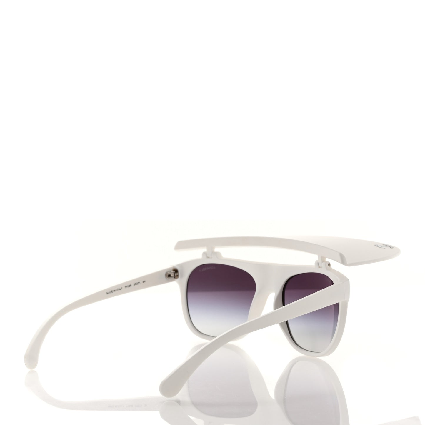 Acetate Visor Sunglasses 71046 White