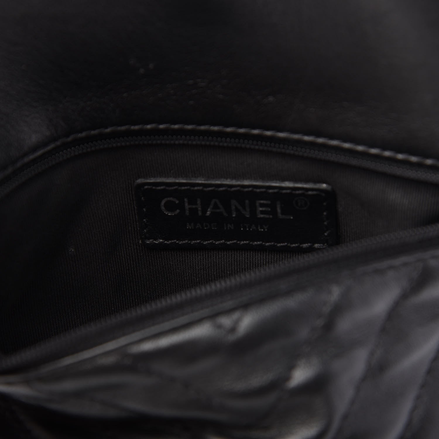 Chanel Calfskin Chevron Waist Belt Bag Black 8 of 14