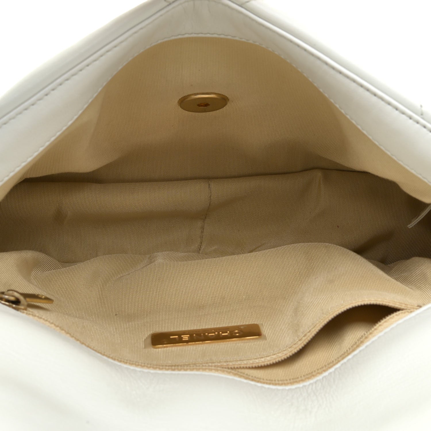 Chanel Lambskin Quilted Medium Chanel 19 Flap White 9 of 15