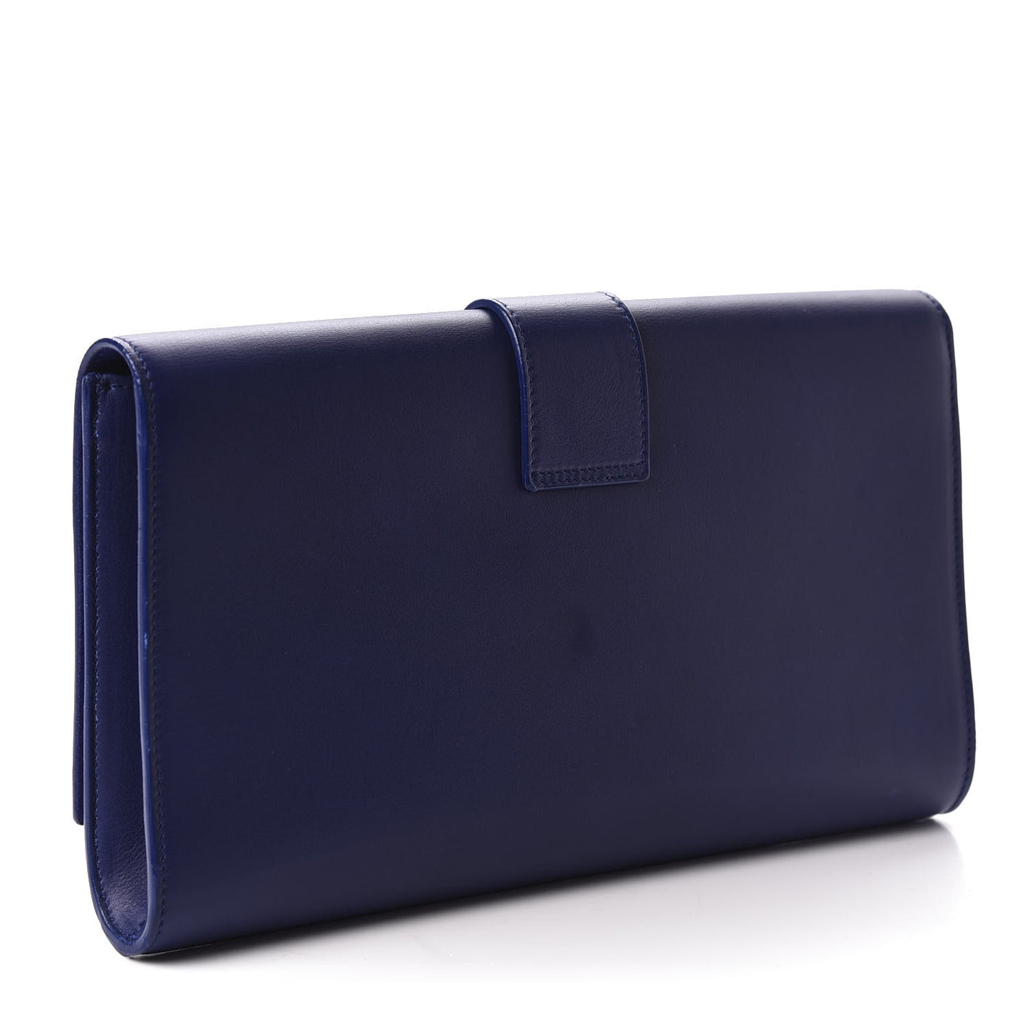 Calfskin Classic Y Ligne Clutch Royal Blue