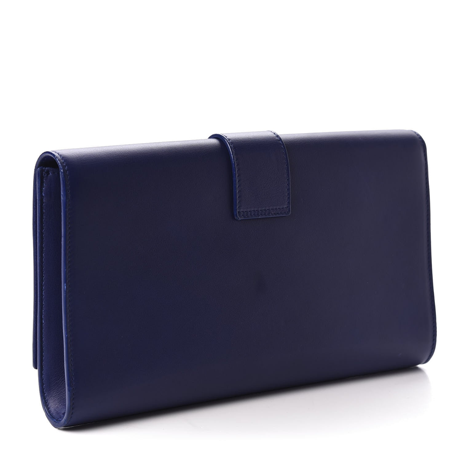 Saint Laurent Calfskin Classic Y Ligne Clutch Royal Blue 3 of 9