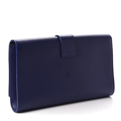 Saint Laurent Calfskin Classic Y Ligne Clutch Royal Blue 3 of 9