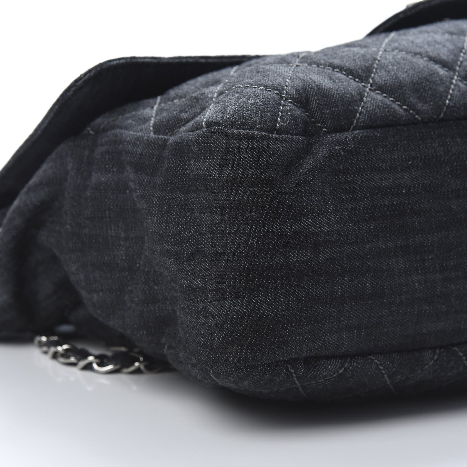 Chanel Denim Quilted Stretch Spirit Messenger Bag 9 of 10