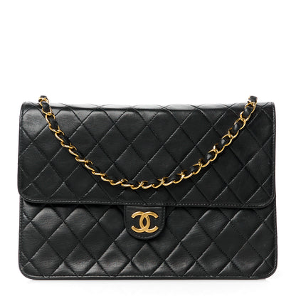 Chanel Lambskin Quilted Medium Single Flap Black 1 of 12