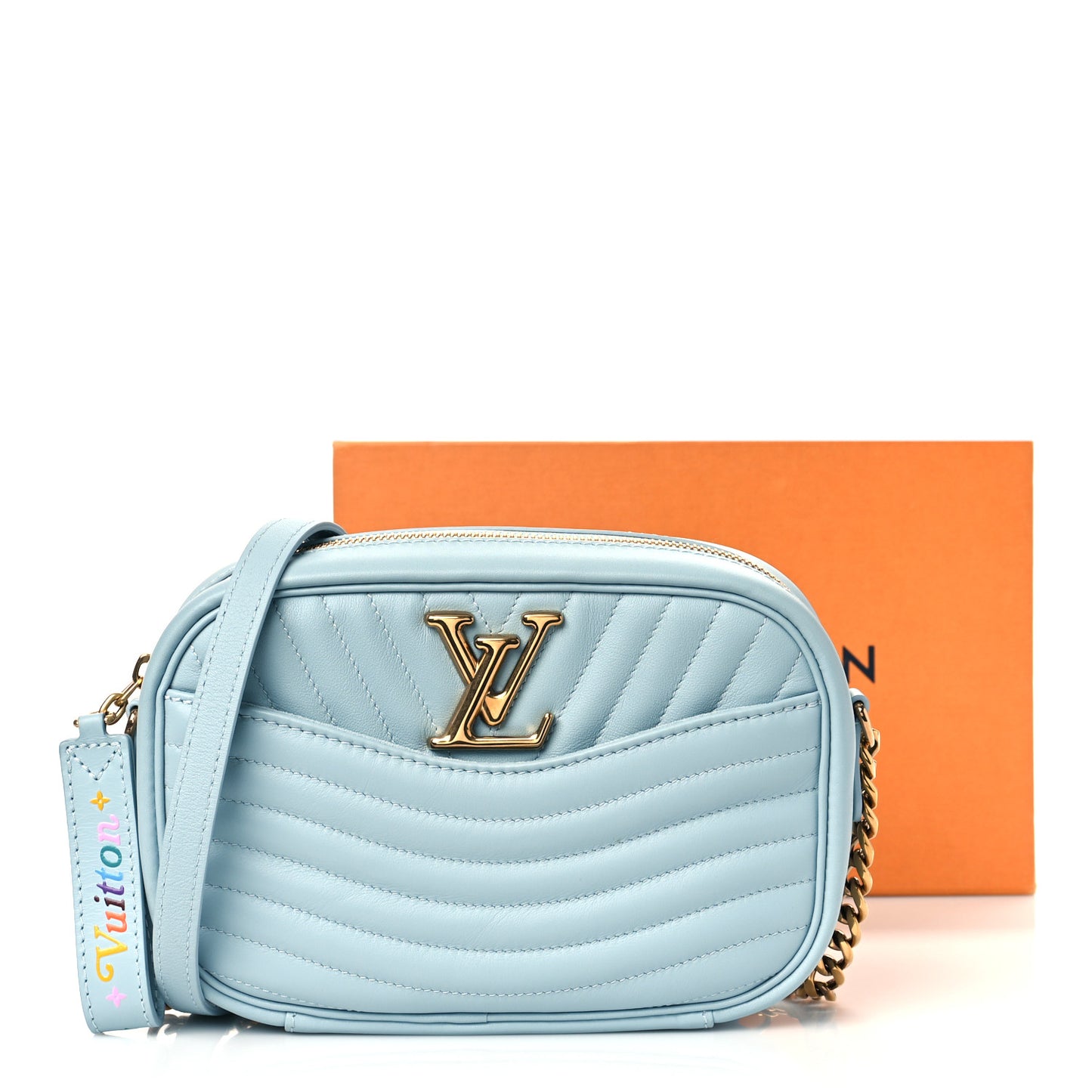 Calfskin New Wave Camera Bag Porcelain Blue