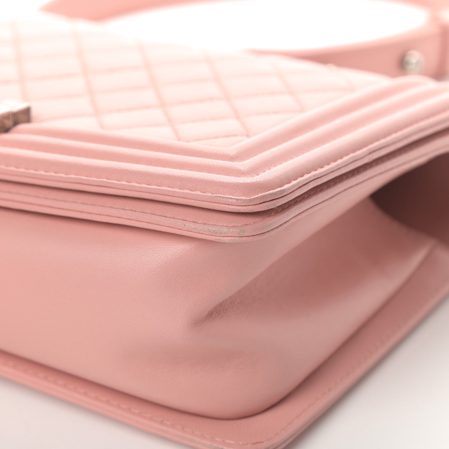 Chanel Lambskin Quilted Medium Boy Flap Light Pink 10 of 15