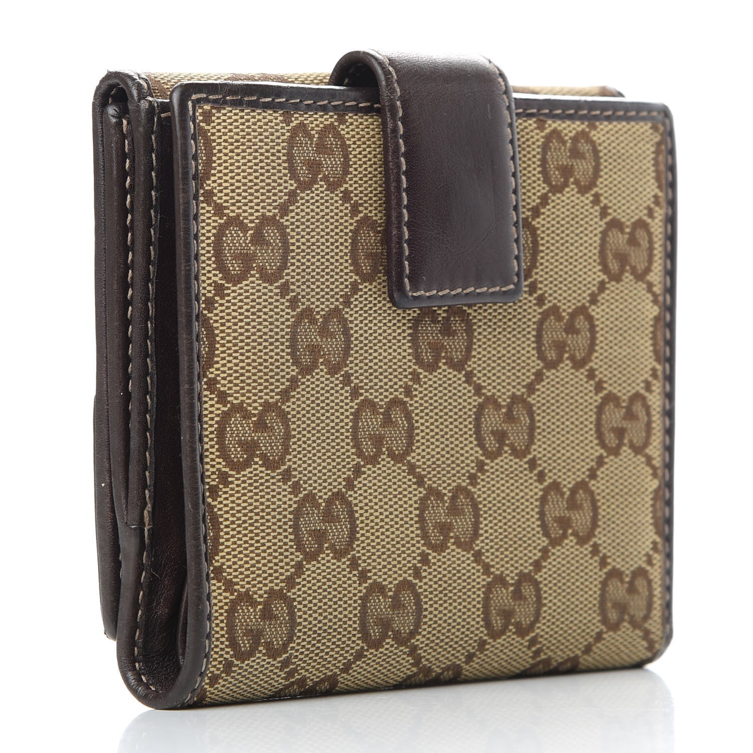 Gucci Monogram New Britt French Wallet Dark Brown 3 of 7