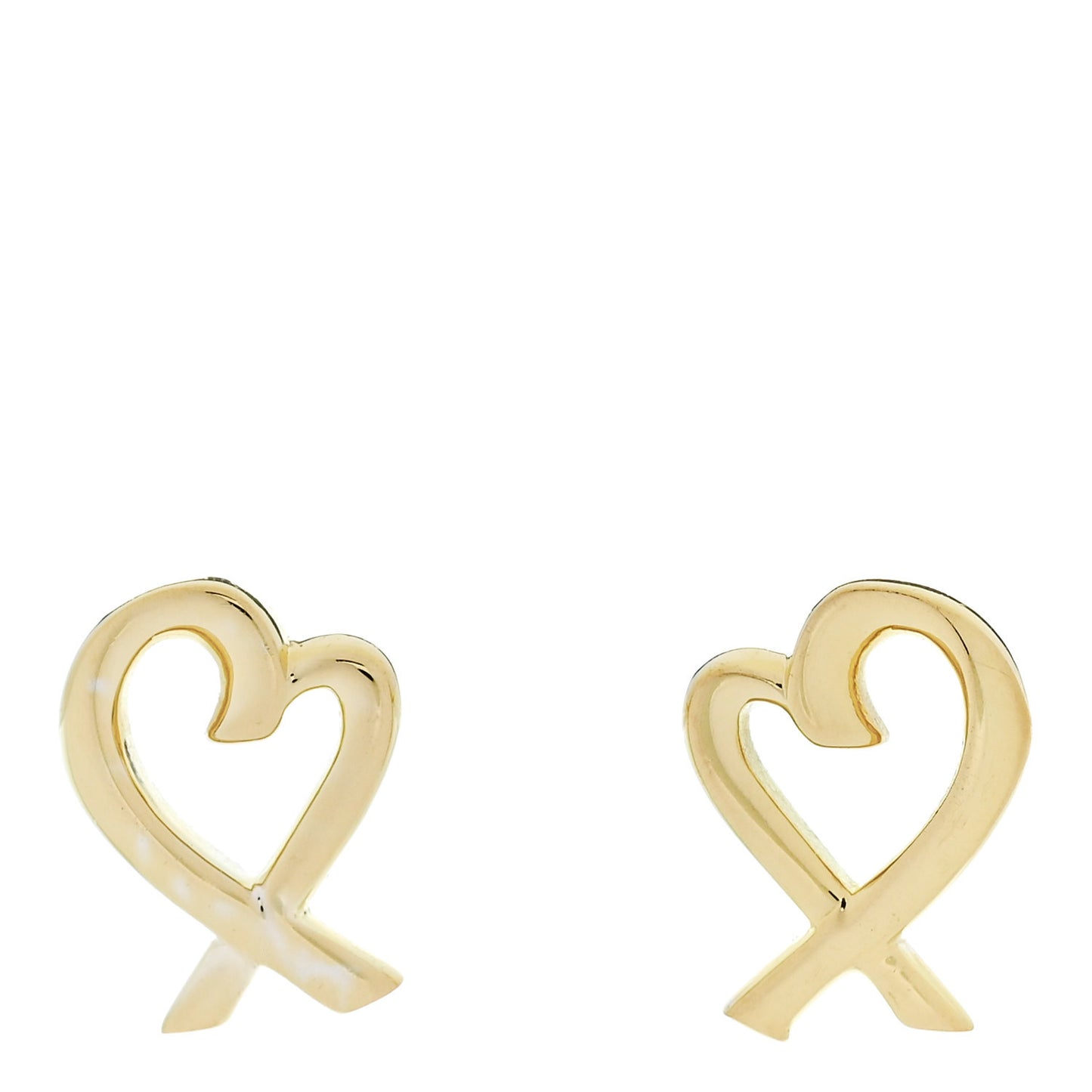 18K Yellow Gold Mini Paloma Picasso Loving Heart Earrings