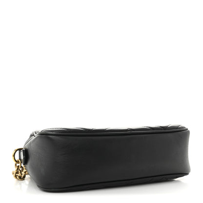 Gucci Calfskin Matelasse Small GG Marmont Chain Shoulder Bag Black 4 of 10