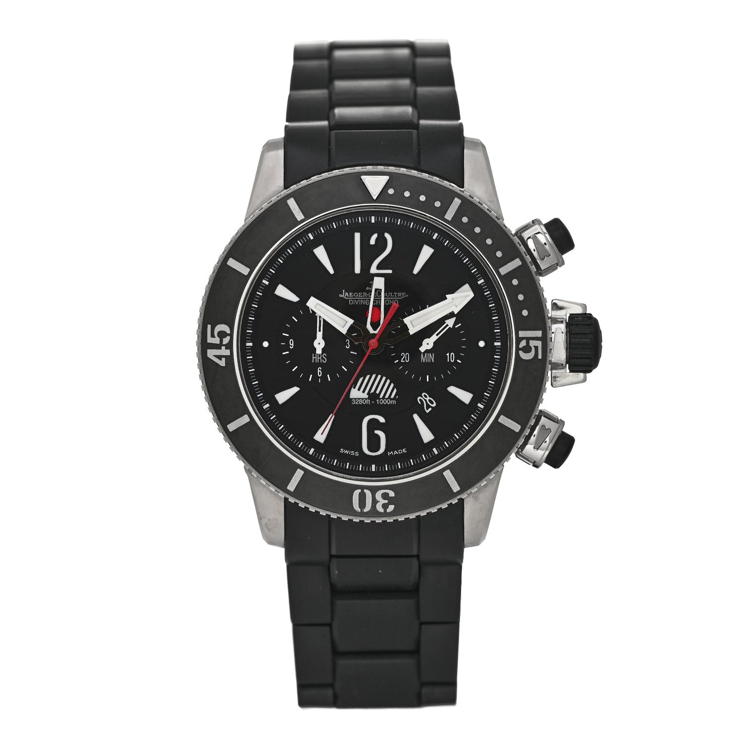 Titanium Rubber 44mm Master Compressor Chronograph GMT Navy Seals Limited Edition Automatic Watch Black Q178T677