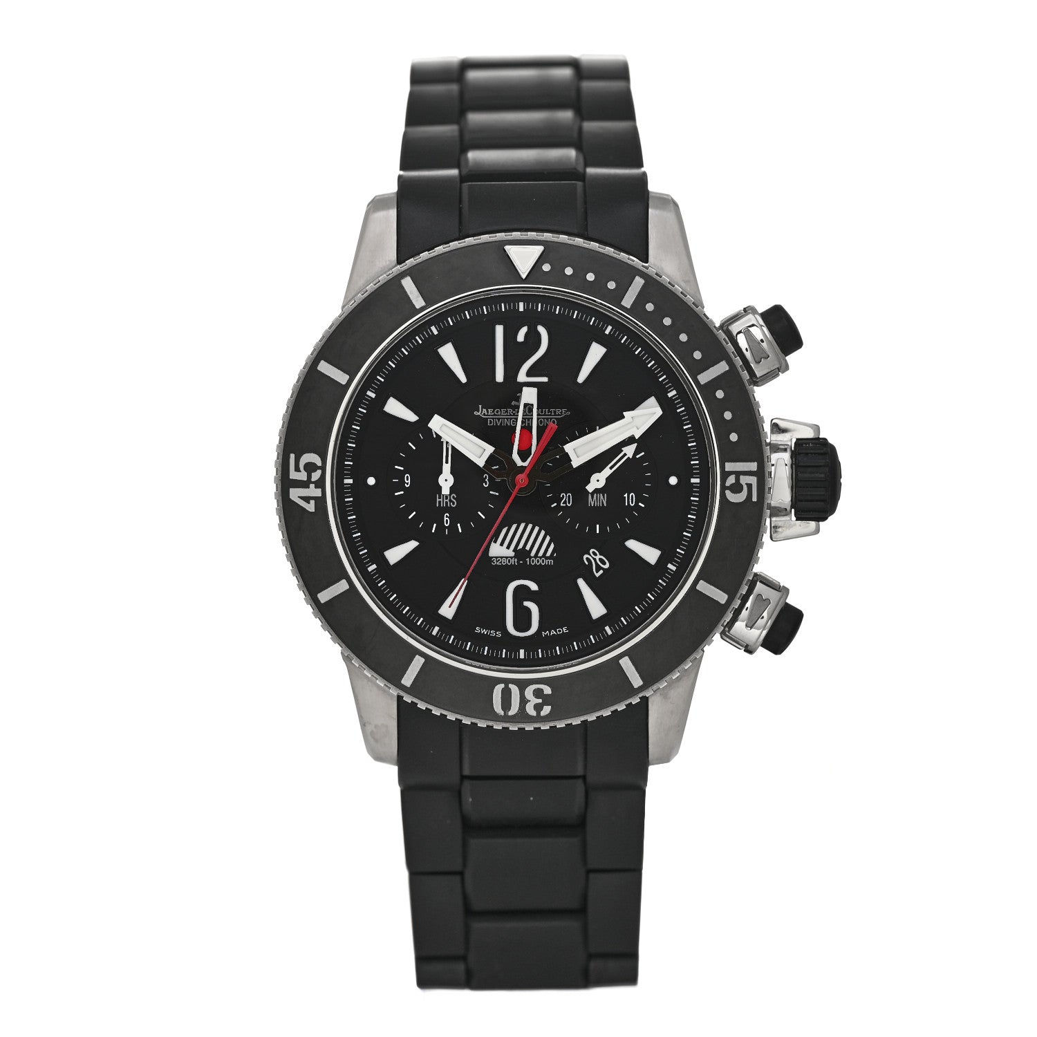 Jaeger-LeCoultre Titanium Rubber 44mm Master Compressor Chronograph GMT Navy Seals Limited Edition Automatic Watch Black Q178T677 1 of 6