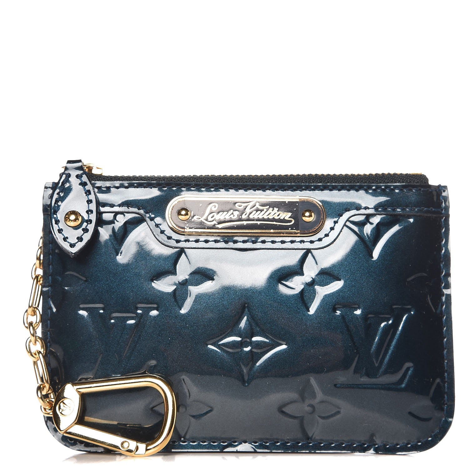 Louis Vuitton Vernis Key Pouch Blue Nuit 1 of 8