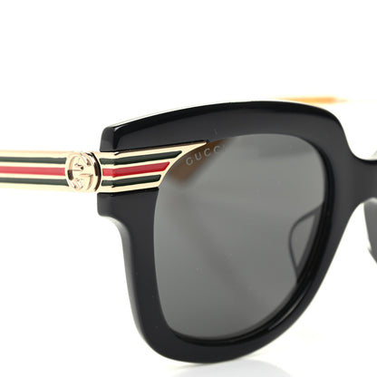 Gucci Acetate Square Frame Web Sunglasses GG0281SA Black 7 of 7