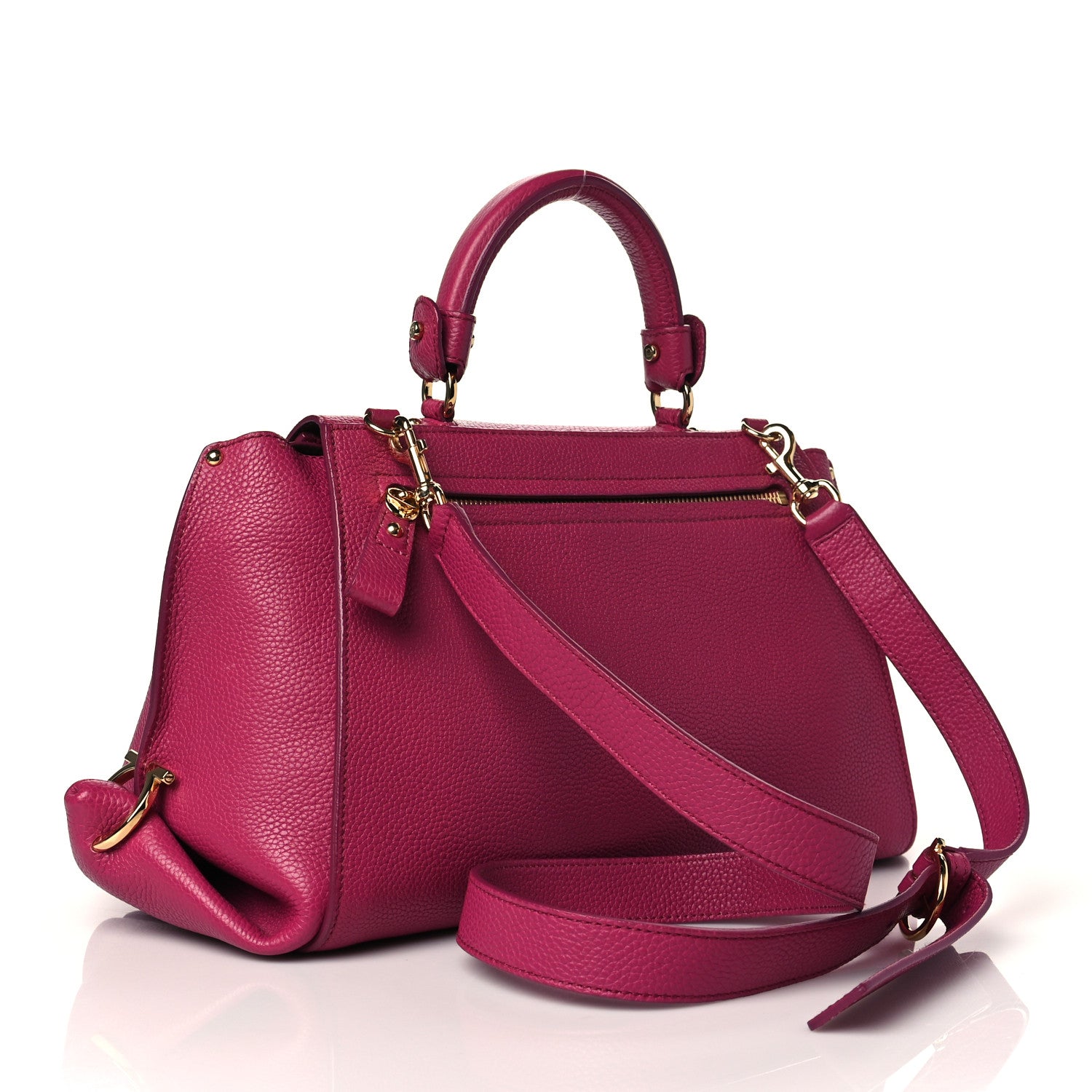 Salvatore Ferragamo Calfskin Sofia Satchel Pink 2 of 8