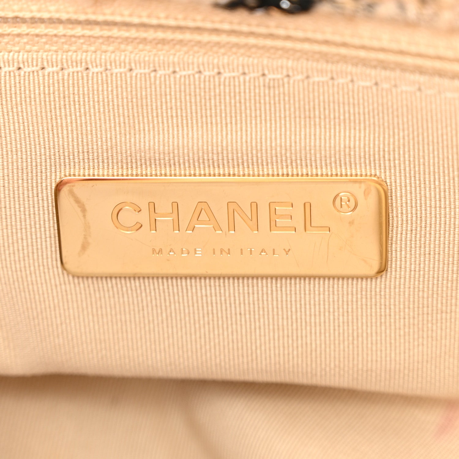 Chanel Tweed Maxi Chanel 19 Flap Beige Black 7 of 12