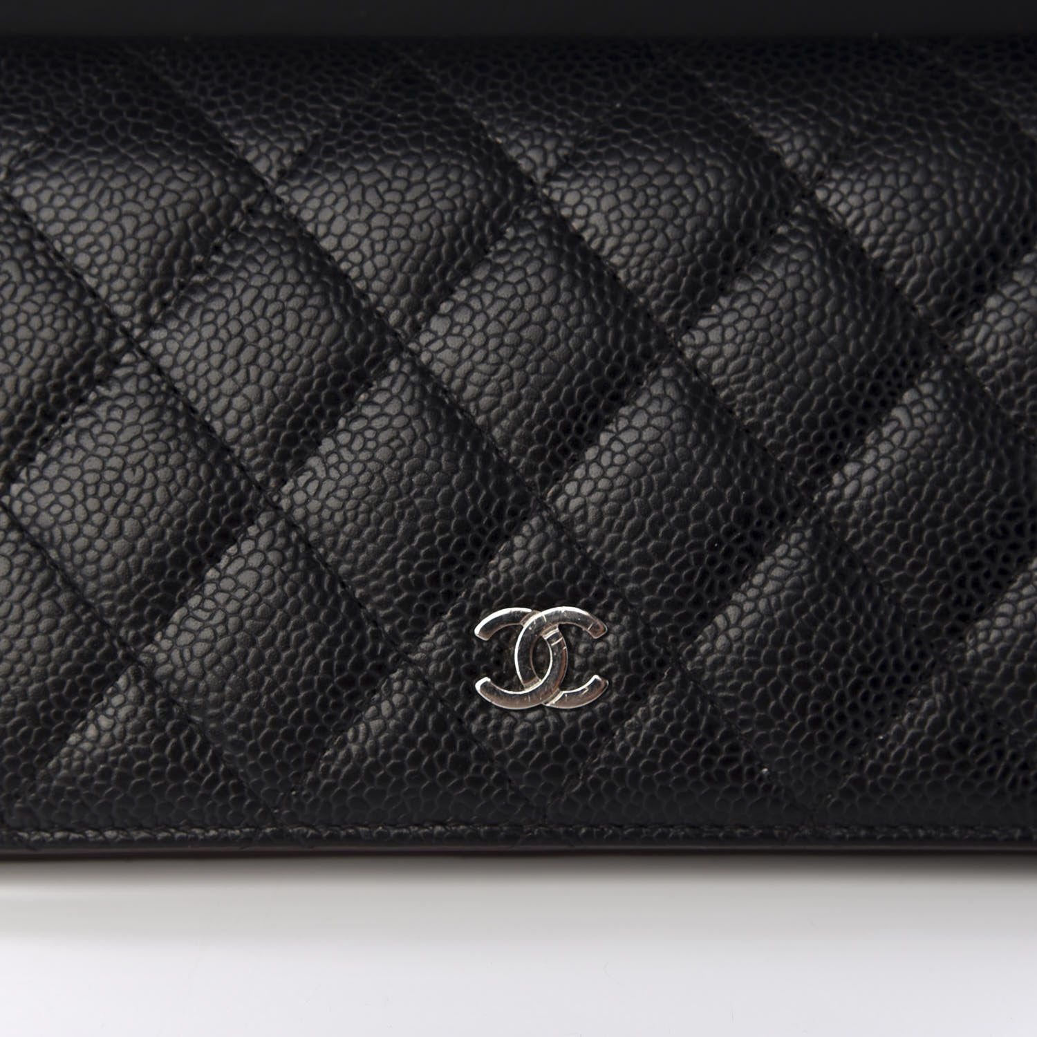 Chanel Caviar Quilted Yen Wallet Black 6 of 7