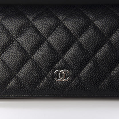 Chanel Caviar Quilted Yen Wallet Black 6 of 7