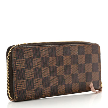 Louis Vuitton Damier Ebene Clemence Wallet Rose Ballerine 3 of 7