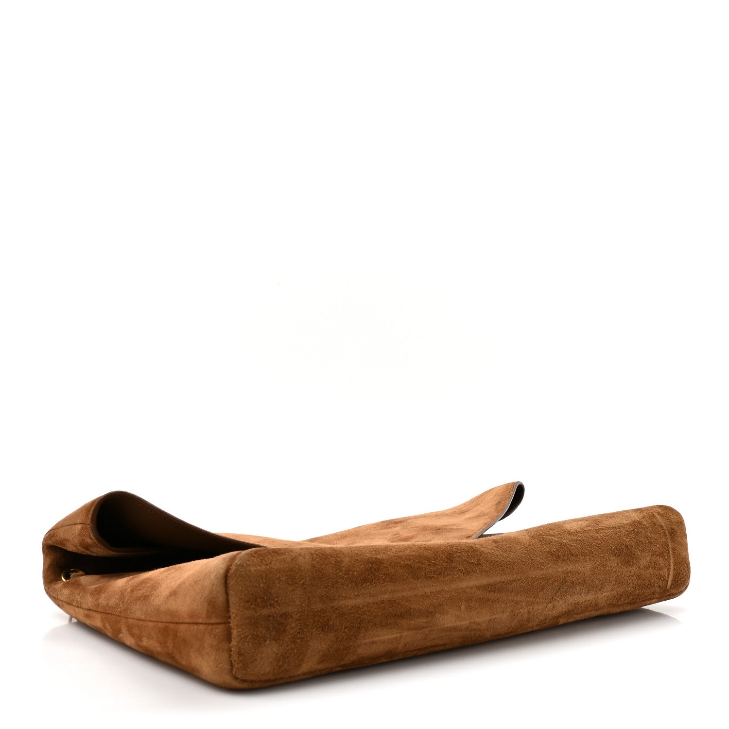 Saint Laurent Suede Large Cassandre Pouch On Chain Caramel Cognac 4 of 11