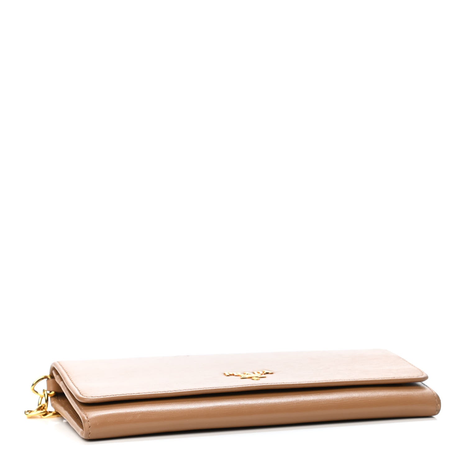 Prada Vitello Move Metal Oro Chain Wallet Naturale 3 of 4