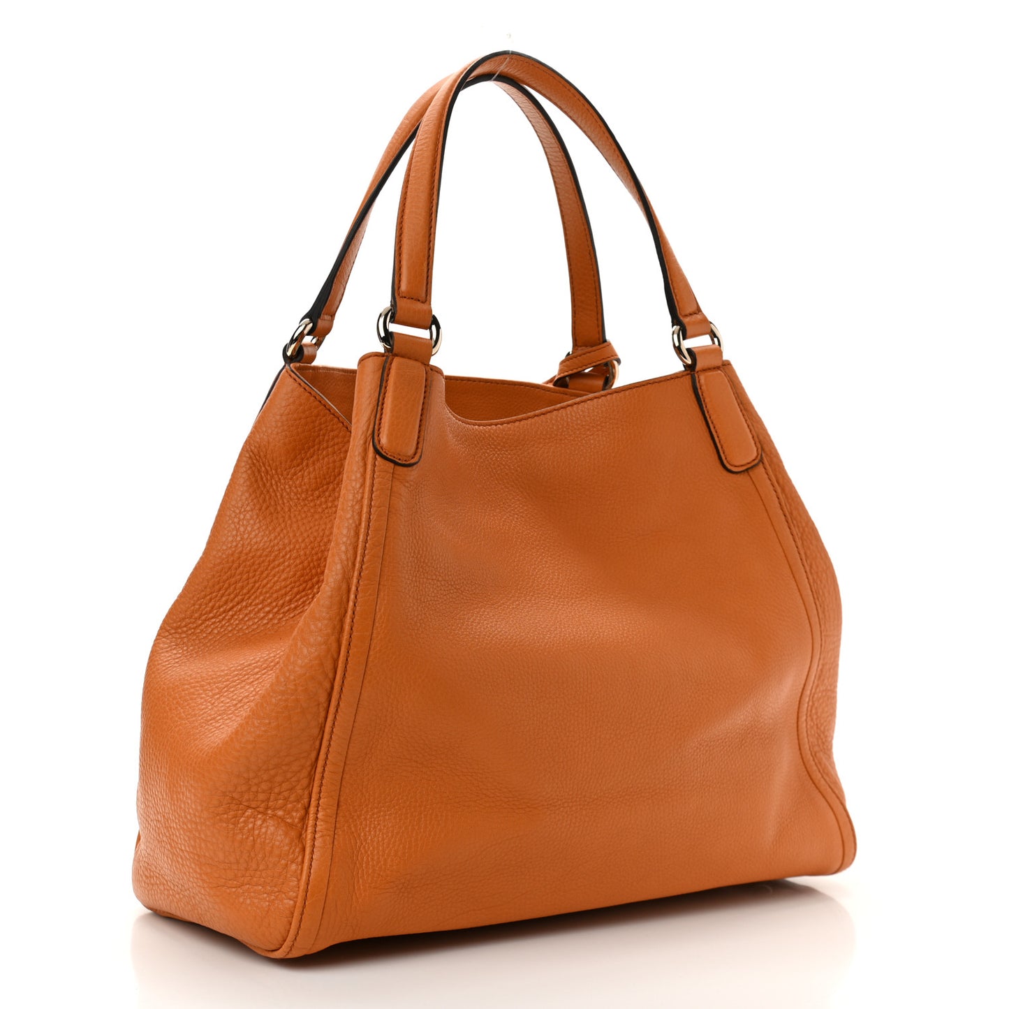 Pebbled Calfskin Medium Soho Shoulder Bag Curcuma