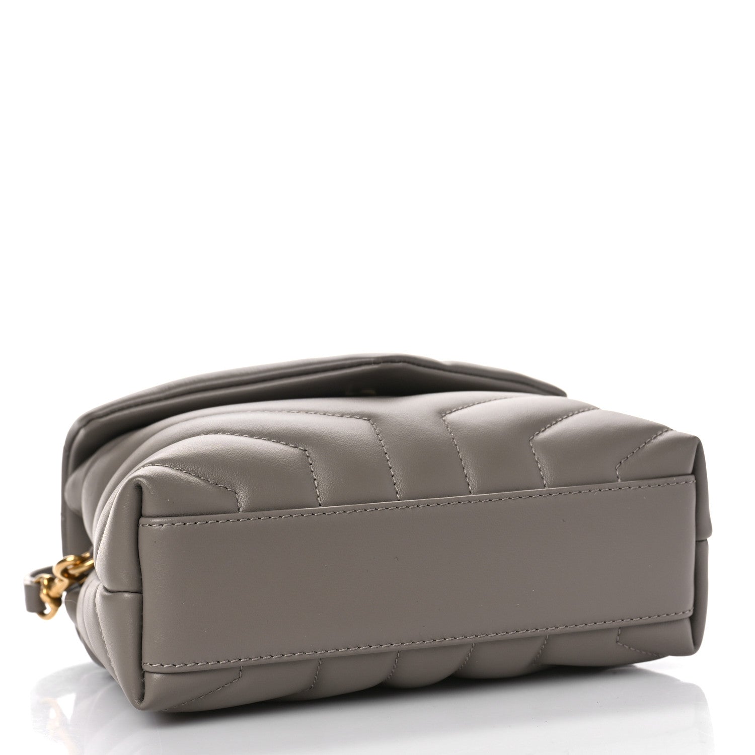 Saint Laurent Calfskin Y Quilted Monogram Toy Loulou Crossbody Bag Taupe 4 of 8
