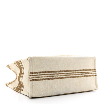 Celine Canvas Calfskin Jacquard Cabas Tobacco Tan 4 of 12