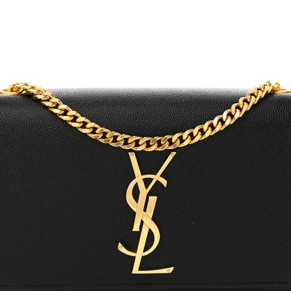 Saint Laurent Grain De Poudre Small Monogram Kate Satchel Black 8 of 10