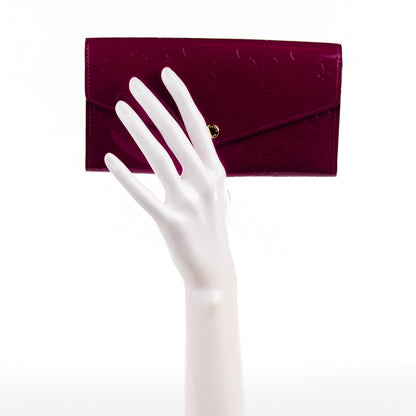 Louis Vuitton Vernis Sarah Wallet NM Magenta 2 of 7