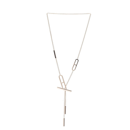 Hermes 18K Rose Gold PM Ever Chaine D'Ancre Double Necklace ST 3 of 5