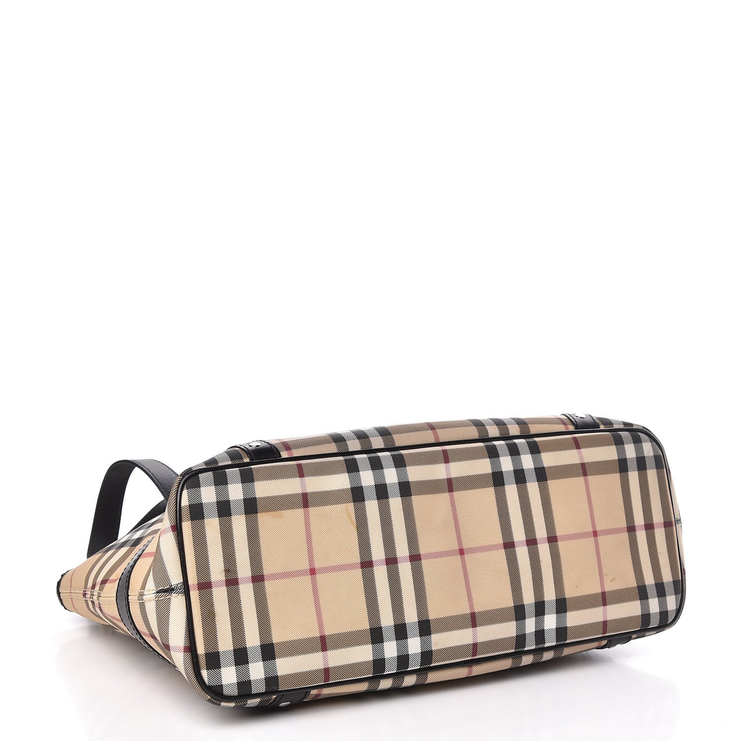 Vintage Check Studded Tote Black