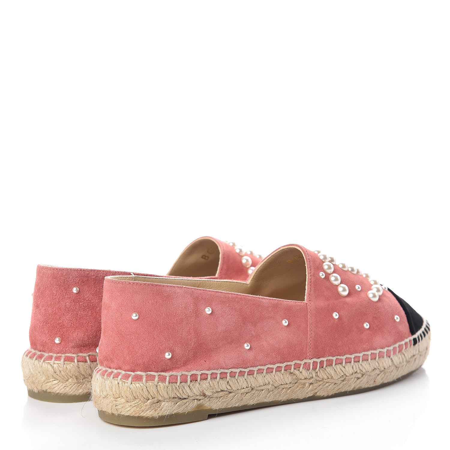 Chanel Suede Pearl CC Espadrilles 39 Pink 4 of 10