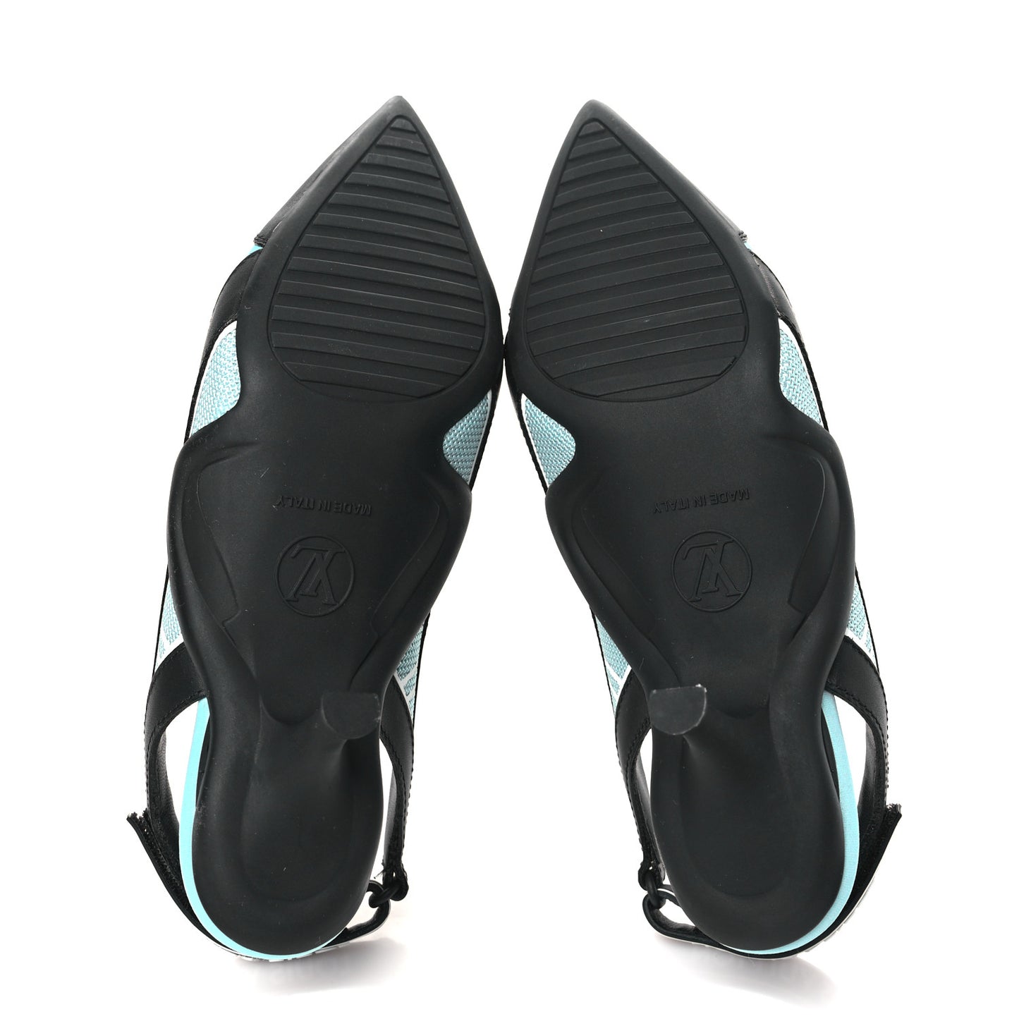 Calfskin Archlight Slingback Pumps 36 Black Blue